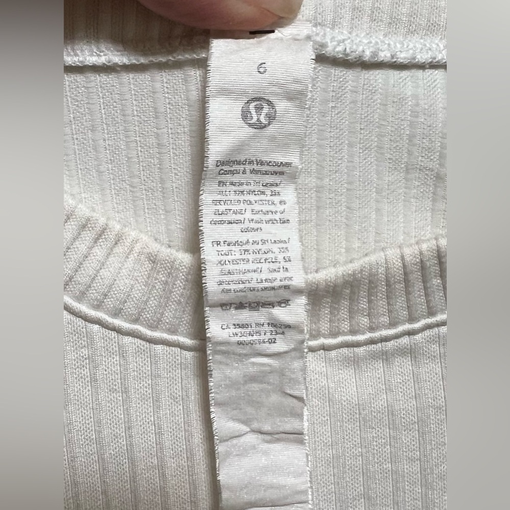 Lululemon Rest Less Crewneck Long Sleeve Pullover Running Layering Thumb Holes - Picture 12 of 12